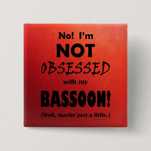 Obsoned Bassoon Vierkante Button 5,1 Cm