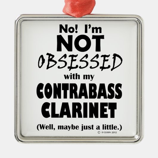 Obsoned Contrabass Clarinet Metalen Ornament (Voorkant)
