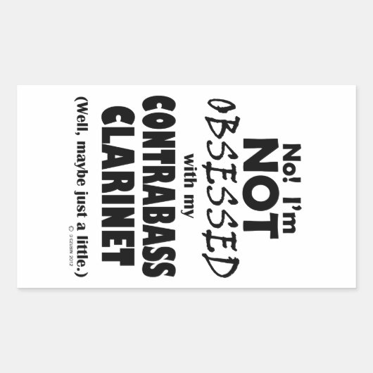 Obsoned Contrabass Clarinet Rechthoekige Sticker (Voorkant)