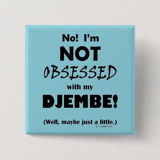 Obsoned Djembe Vierkante Button 5,1 Cm (Voorkant)