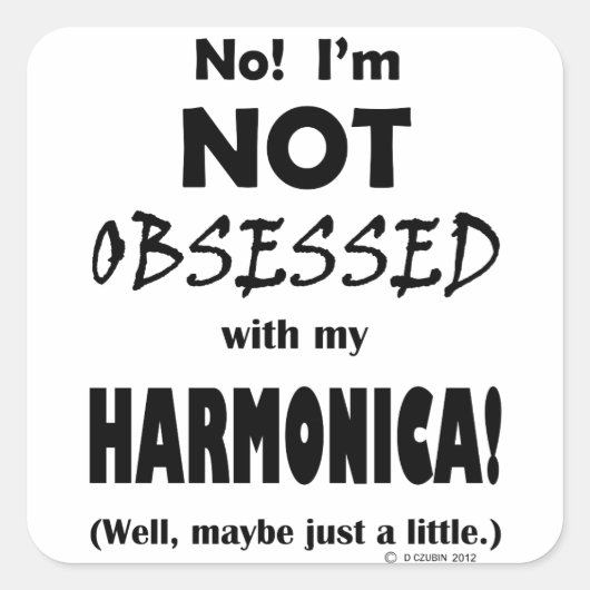 Obsoned Harmonica Vierkante Sticker (Voorkant)