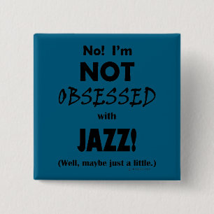 Obsoned Jazz Vierkante Button 5,1 Cm