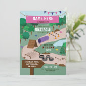 Obstacle Course Verjaardagsfeest Adventure Park Ro Kaart (Staand voorkant)