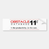 Obstacle Database 11g Bumpersticker (Voorkant)
