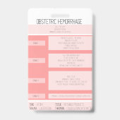 Obstetric Hemorrhage Reference Nurse Badge (Achterkant)