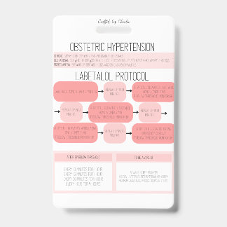 Obstetric Hypertension Nurse Reference Badge