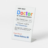 Obstetrician Custom Best Doctor Gift  Reclamebord Met Voetstuk (Voorkant)