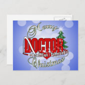 OBSTETRICIAN/GYNECOLOGIST CHRISTMAS DOCTOR FEESTDAGENKAART (Voorkant / Achterkant)