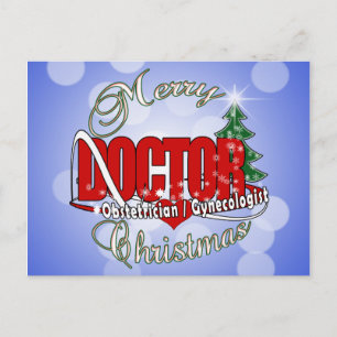 OBSTETRICIAN/GYNECOLOGIST CHRISTMAS DOCTOR FEESTDAGENKAART