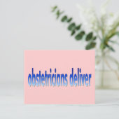 Obstetricians leveren un briefkaart (Staand voorkant)