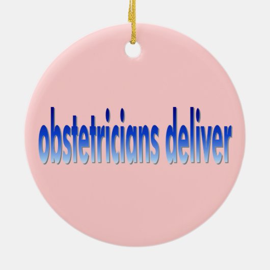 Obstetricians leveren un keramisch ornament (Achterkant)
