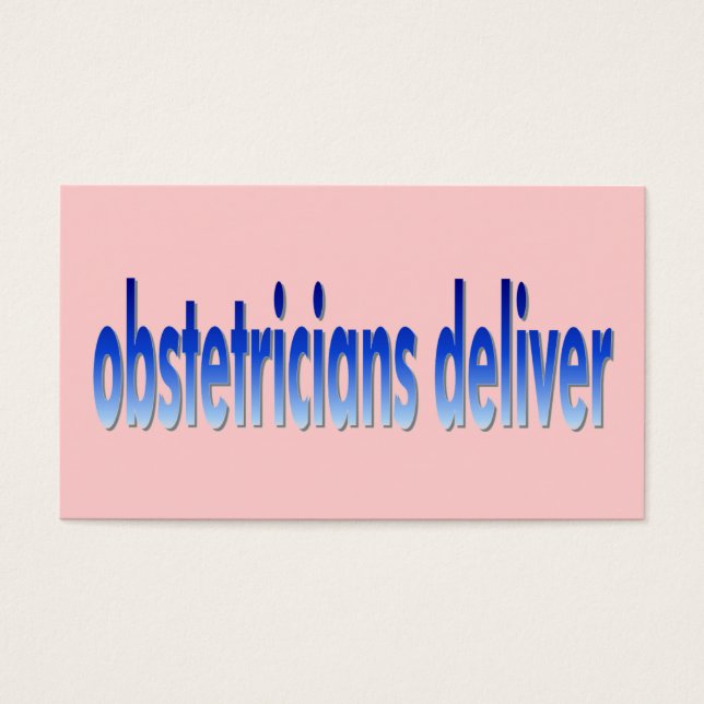 Obstetricians leveren un visitekaartjes (Voorkant)