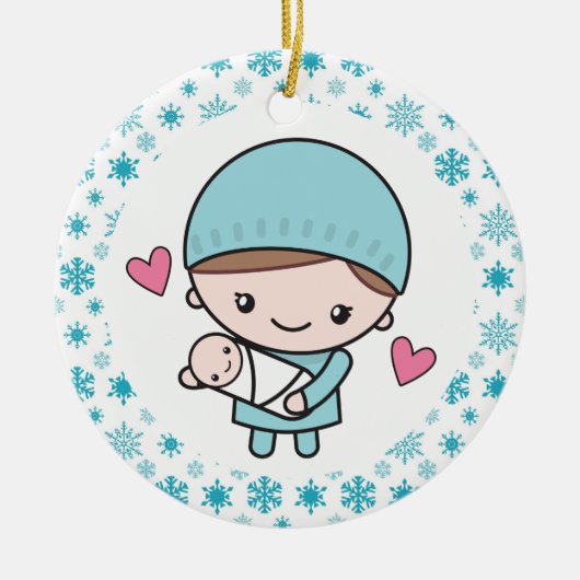 Obstetriciër OB-GYN verpleegster Keramisch Ornament (Voorkant)