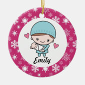 Obstetriciër OB-GYN verpleegster Keramisch Ornament (Voorkant)