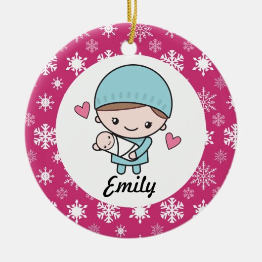 Obstetriciër OB-GYN verpleegster Keramisch Ornament (Voorkant)