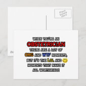 Obstetriciër ... OMG WTF LOL Briefkaart (Voorkant / Achterkant)