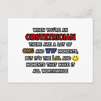 Obstetriciër ... OMG WTF LOL Briefkaart