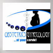 OBSTETRICS / GYNECOLOGY AT YOUR CERVIX - FUNNY POSTER (Voorkant)