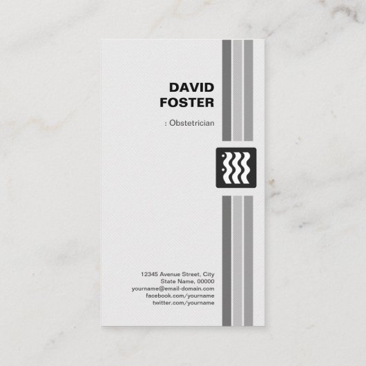 Obstetricus - Premium modern Visitekaartje (Achterkant)