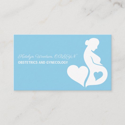 Obstetrie Gynaecologie Moederschap Ward Baby Blue Visitekaartje (Voorkant)