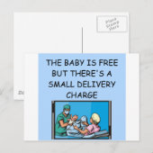 obstetrisch grap briefkaart (Voorkant / Achterkant)