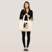 OBSTETRISCHE LOGO - VROUWENPERI EN POST NATAL DR. GROTE TOTE BAG (Voorkant (model))