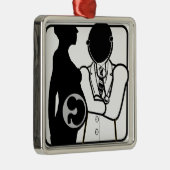 OBSTETRISCHE LOGO - VROUWENPERI EN POST NATAL DR. METALEN ORNAMENT (Rechts)