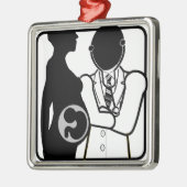 OBSTETRISCHE LOGO - VROUWENPERI EN POST NATAL DR. METALEN ORNAMENT (Links)
