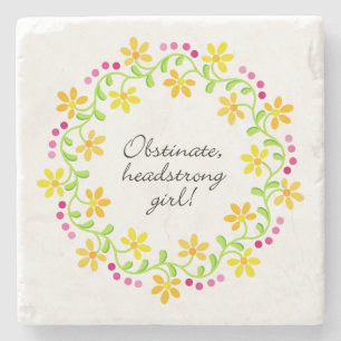 Obstinate headstrong girl Austen Pride & Prejudice Stenen Onderzetter