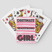 Obstinate Headstrong Girl Poker Kaarten (Achterkant)