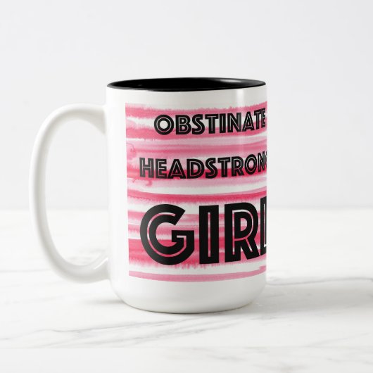 Obstinate Headstrong Girl Tweekleurige Koffiemok (Links)
