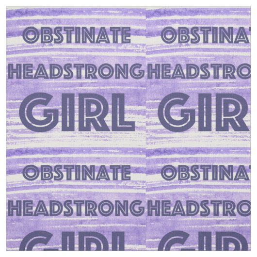 OBSTINATE HEADSTRONG MEISJE KUSSEN PAARSE STOF (Swatch)
