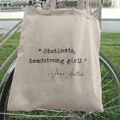Obstinate kopstermeisje Jane Austen Tote Bag