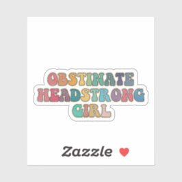 Obstipte Vintage hoofdmeisje Sticker