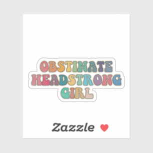 Obstipte Vintage hoofdmeisje Sticker