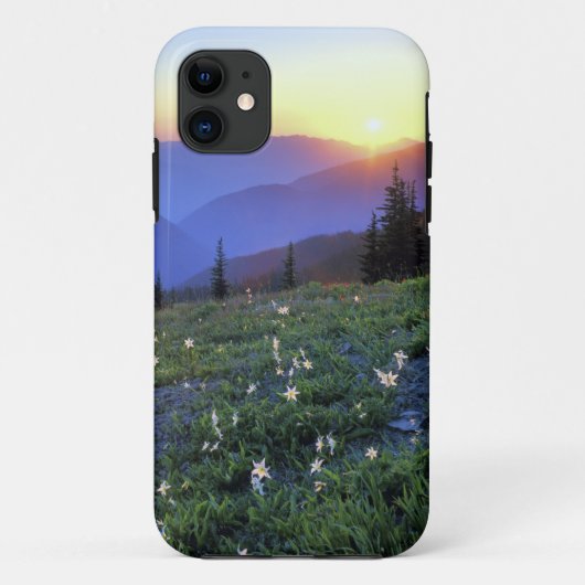 Obstruciton Point Zonsondergang, Olympic NP, WA, U Case-Mate iPhone Case (Achterkant)