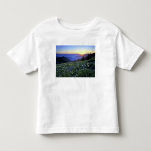 Obstruciton Point Zonsondergang, Olympic NP, WA, U Kinder Shirts
