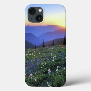 Obstruciton Point Zonsondergang, Olympic NP, WA, V Case-Mate iPhone Case