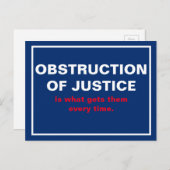 Obstructie van justitie Trump Witte Huis Briefkaart (Voorkant / Achterkant)