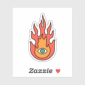 OBUHLISK Green Protection Evil Eye Fire Sticker (Vel)