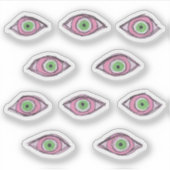 OBUHLISK Groene Ogen Bescherming Sticker (Voorkant)