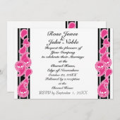 Obverse (Magenta) Wedding Uitnodiging (Voorkant / Achterkant)