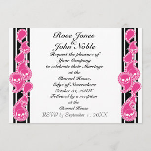 Obverse (Magenta) Wedding Uitnodiging
