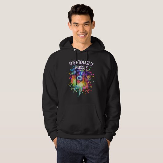 Obviously Aussie Australian Shepherd Hoodie (Voorkant volledig)