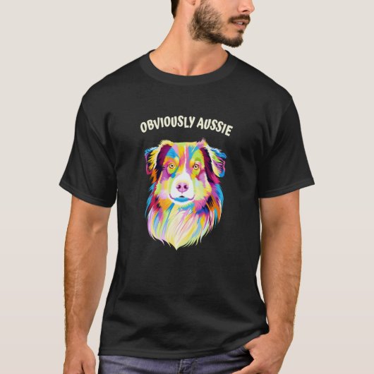 Obviously Aussie Australian Shepherd T-shirt (Voorkant)