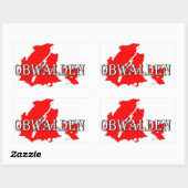 Obwalden Rechthoekige Sticker (Vel)