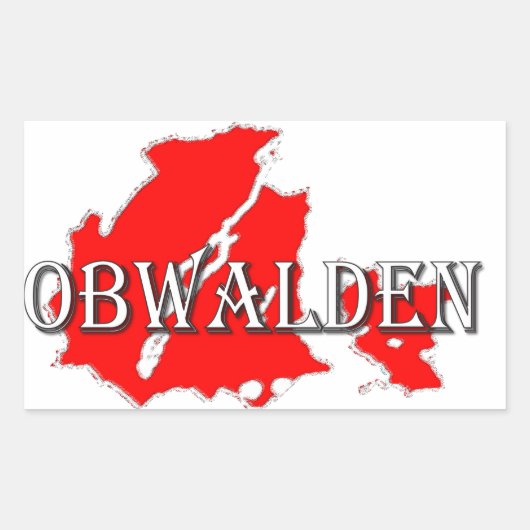 Obwalden Rechthoekige Sticker (Voorkant)