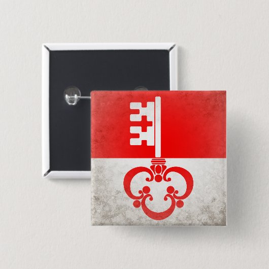 Obwalden Vierkante Button 5,1 Cm (Voorkant /achterkant)