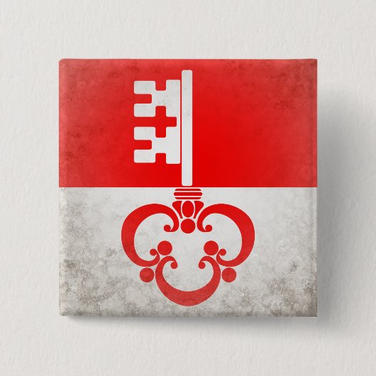 Obwalden Vierkante Button 5,1 Cm (Voorkant)