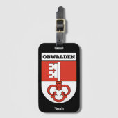 Obwalden, Zwitserland | Zwitserse vuurwapenschild Bagagelabel (Voorkant (verticaal))